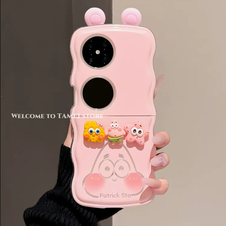 适用于华为POCKET2波浪手机壳FINDN3FLIP海绵宝宝华为pocketS