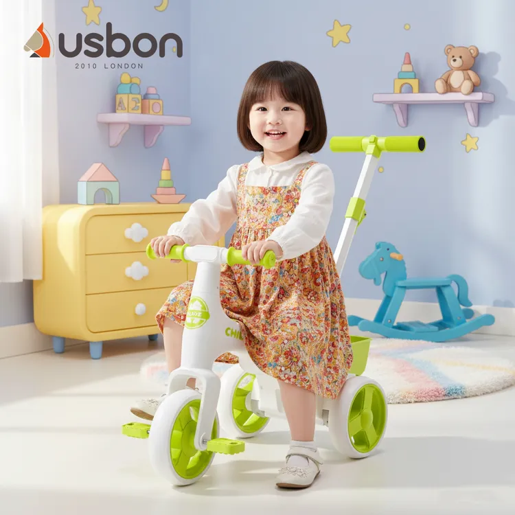 儿童电动摩托车1-3到6岁宝宝三轮车小孩可推可骑脚踏车充电玩具车