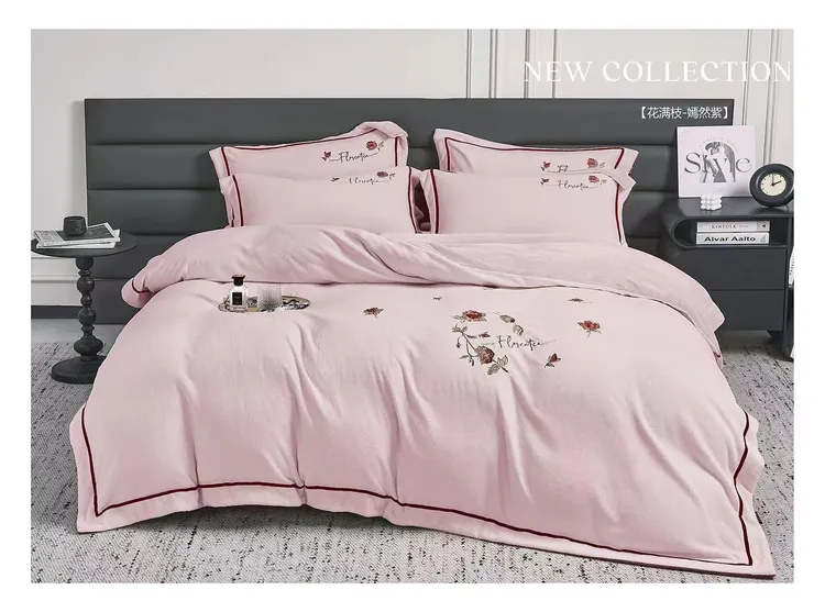   实体高端定制款（花满枝）软糯 肉感十足超保暖绣花牛奶绒！