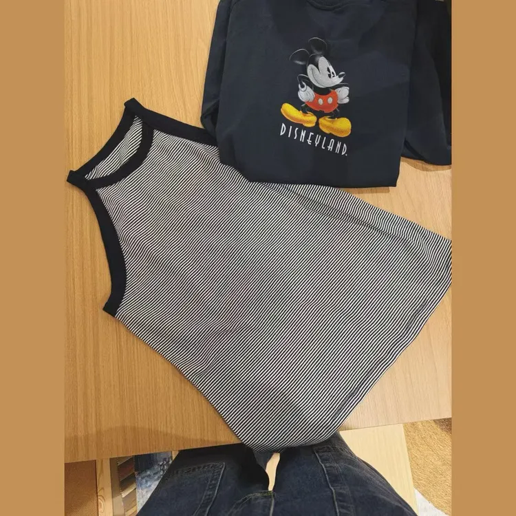 WOGU250667条纹百搭吊带背心