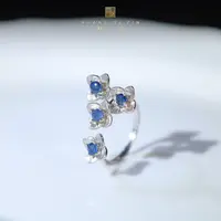 【凰一品】 蓝宝石花朵戒指S925