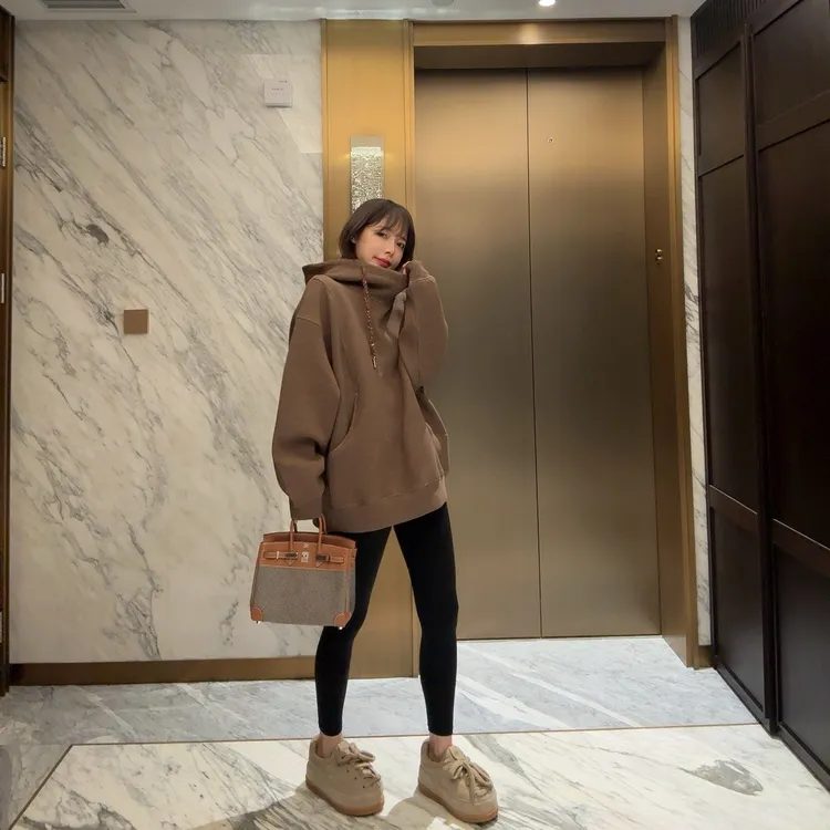 BETTERJOELAY-【慵懒廓形】棉潮流连帽百搭套头卫衣休闲风ZZ3030