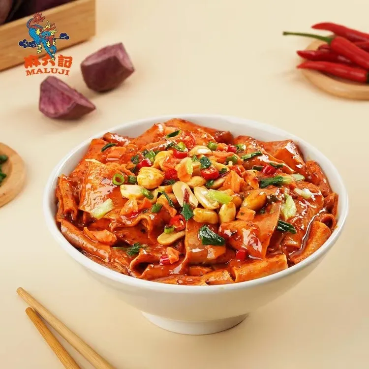 麻六记麻酱紫薯红油面皮134g泡面干拌面非油炸冲泡方便速食夜宵