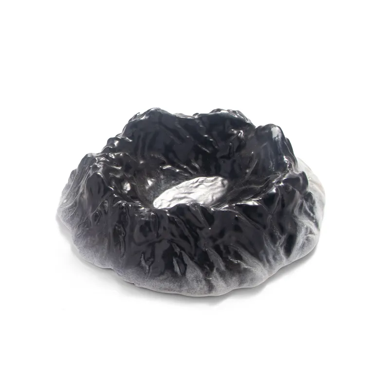 雪见山烟灰缸手工雕塑家用陶瓷创意个性烟缸高级感轻奢节日礼物