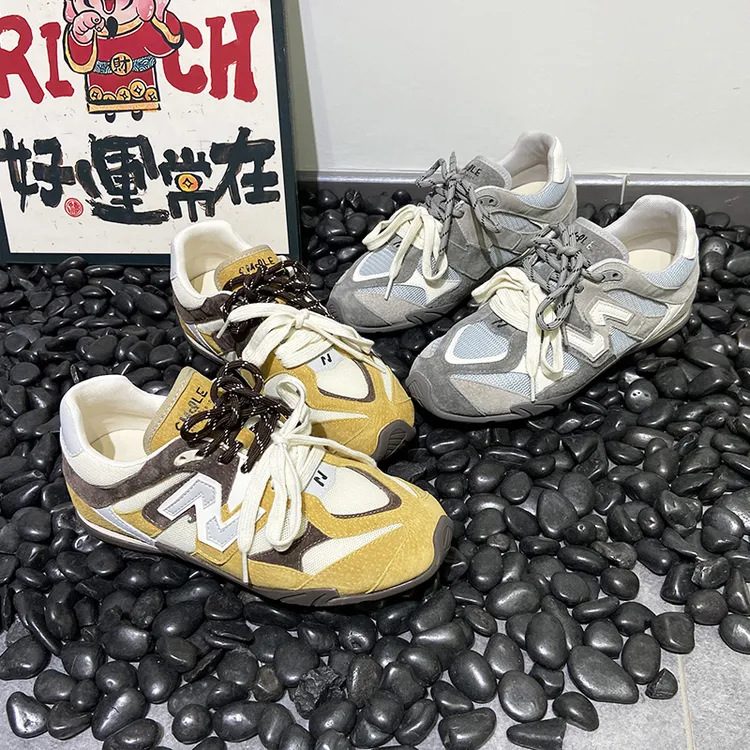 【米格格女鞋】德训阿甘鞋双鞋带韩版网鞋透气百搭潮牌休闲运动板鞋