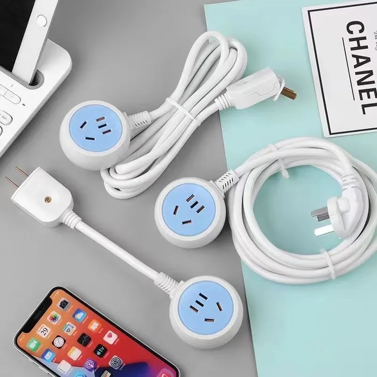 超大功率90°度插头多功能插板带线五孔延长线插座延长线充电插排