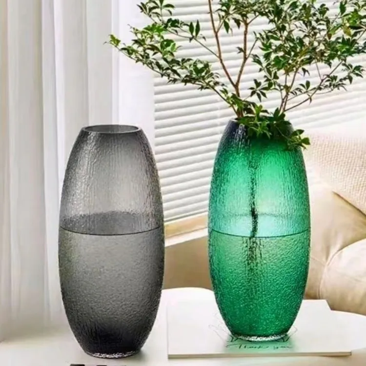 简约轻奢大号玻璃花瓶水养富贵竹马醉木客厅摆件家居插花摆件