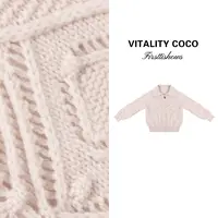 VITALITY COCO·LP系列 高定女装镂空菱格提花针织外套-2996