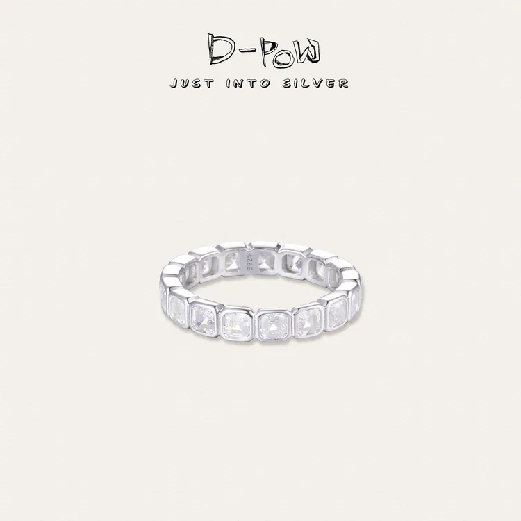 灯小炮 925银合成锆石戒指 戒指（9198）轻奢时尚彩色设计师百搭