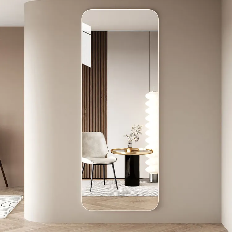 全身镜穿衣镜壁挂式卧室玻璃大镜子挂墙家用试衣定制镜子贴墙自粘