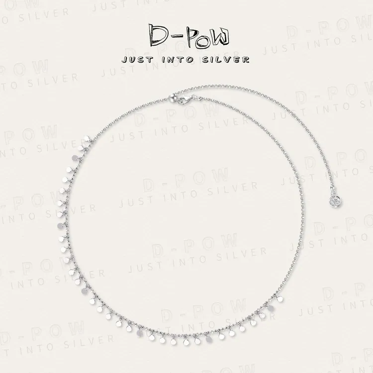 灯小炮 坠链均925银 小灯泡亮片精工项链（51cm）（9675）