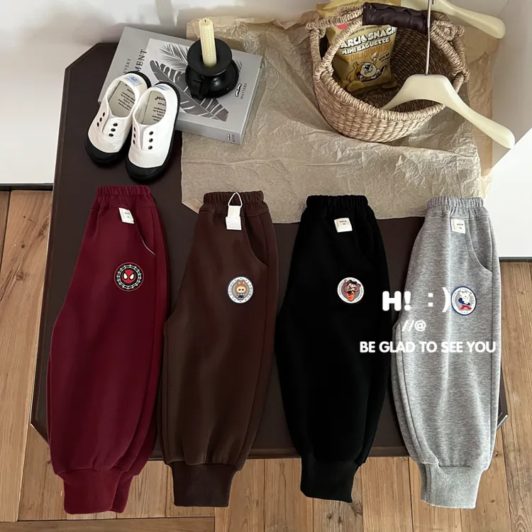 现货【亮灯】郝叔童品秋季新款潮牌2025时尚男童网红针织长裤HI5334