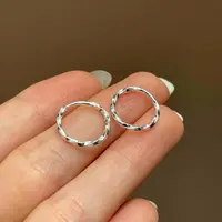 足银银制品 【小魏总珠宝】足银缠绕耳环