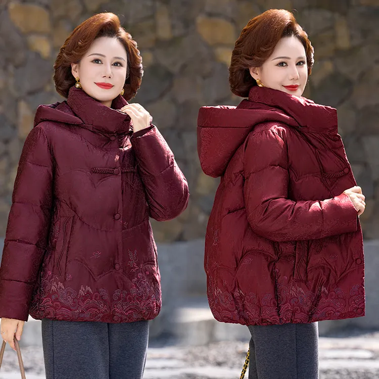 气质妈妈装棉服外套女洋气上档次中老年女时髦新款冬装时尚棉袄