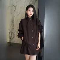 POPULARYW【秋千巷陌】Z·R上品屋 立领单排扣收腰设计感上衣外套
