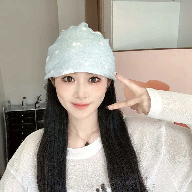 【柠檬专属】四季双层棉极简ins风堆堆帽月子帽坐月子防风保暖