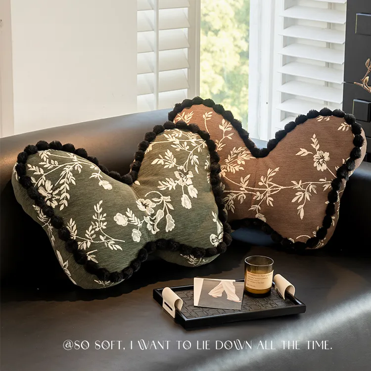 法式复古ins风少女心蝴蝶抱枕椅子飘窗卧室靠枕客厅沙发装饰靠垫