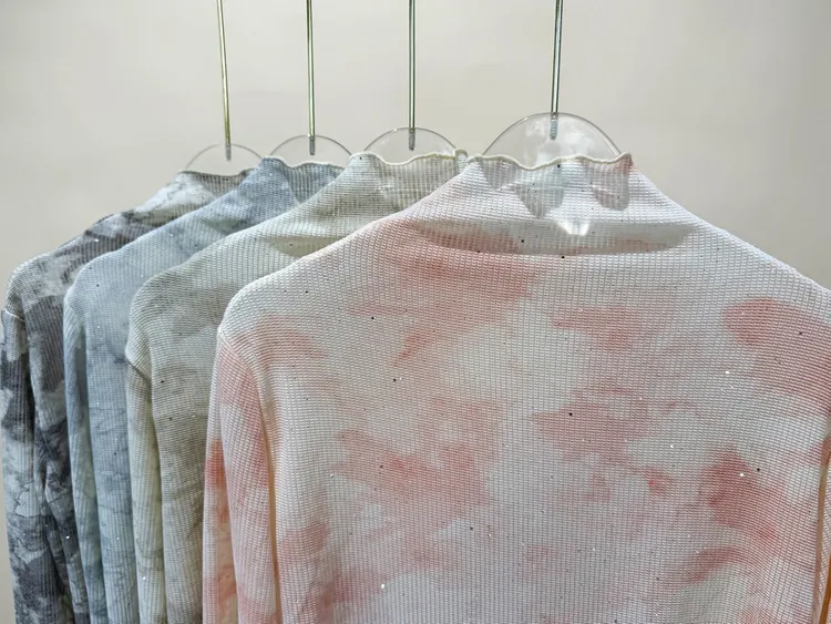 2025新款长袖时尚洋气小衫毛衣叠穿单穿内搭上衣女打底衫