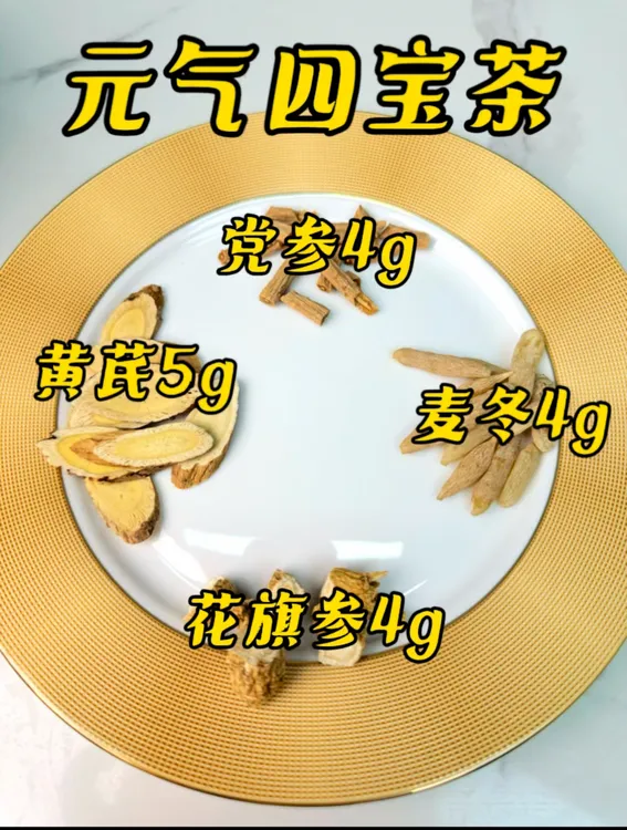 【润鑫隆】元气四宝茶 恒山黄芪 加拿大参 四川绵阳麦冬 汤包