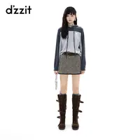 【商场同款新品】dzzit地素针织衫25冬连帽绵羊毛上衣女3J4E4231F
