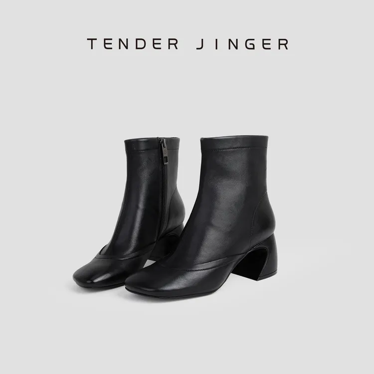 Tender Jinger时装低跟软皮短靴M250816