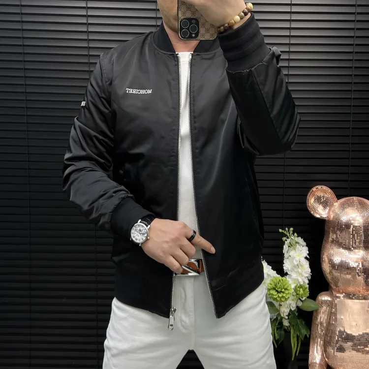 男士秋冬棉服外套时尚棒球领修身显瘦防风保暖时尚帅气百搭