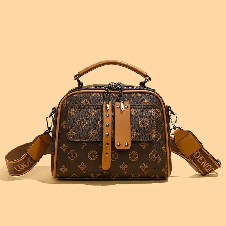 2025新款时尚通勤手提包洋气百搭单肩斜挎包气质包包轻奢复古女包