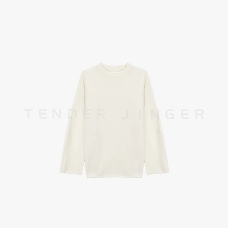 Tender Jinger｜线下专供 圆领套头廓形羊绒羊毛针织衫T54MII50488