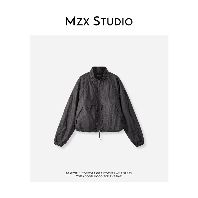 MZX 秋季拉链肌理感长袖百搭外套上衣 WT9292-R