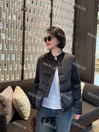 【程发发】（尘圆）新中式盘扣正襟白鸭绒羽绒服F2287