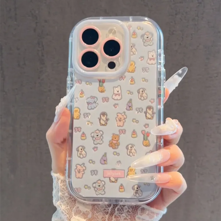 适用于【苹果/华为/OPPO】羽纱奶油手机壳奶蓝色底jallycat小玩偶