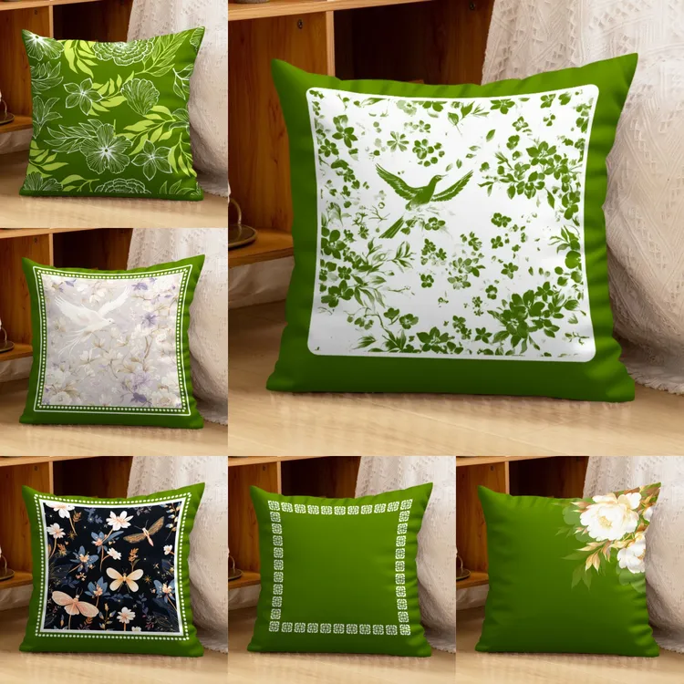 轻奢复古抱枕ins绿色小香风枕头靠垫美式工作室沙发民宿枕套靠枕