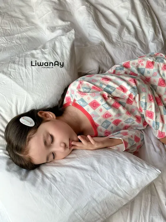 卡通风居家保暖休闲风家居服套装碎花秋冬款