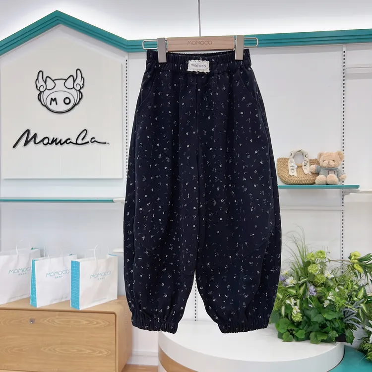 MOMOCO女童秋冬25时尚潮流百搭款休闲洋气碎花灯笼裤77730358013