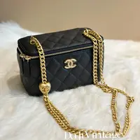 大吉中古/Chanel香奈儿黑金爱心金球长盒子斜挎包