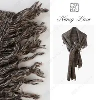 Nancy Lara 慵懒随性花纱工艺羊毛披肩 NL659XW590