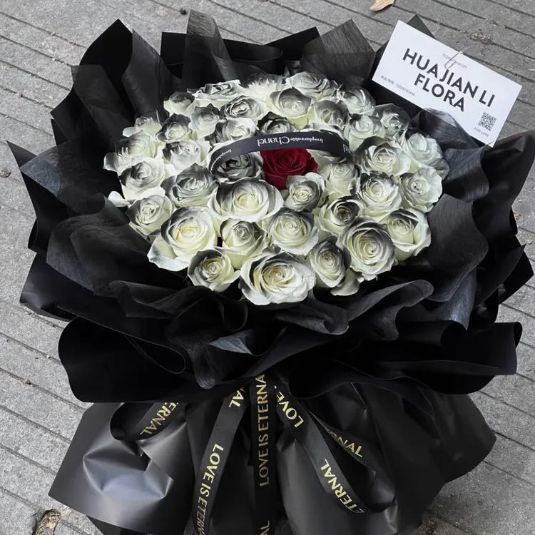 黑骑士玫瑰花束送男友生日礼物全国同城鲜花配送生日花束同城配送