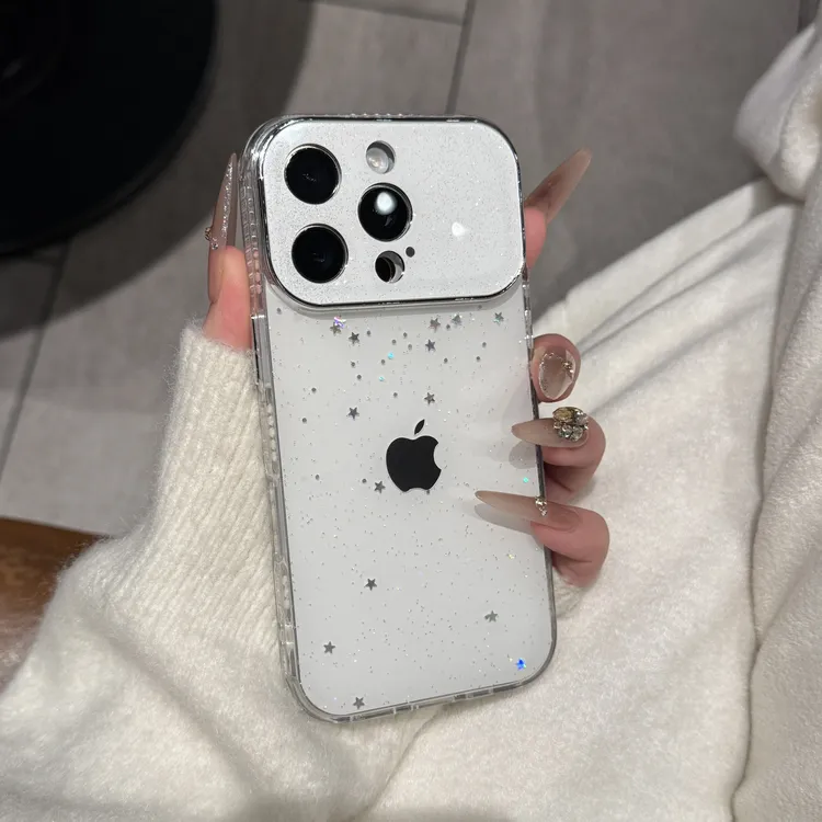 高级秒变17细闪星星适用苹果17promax手机壳iPhone16防摔15全包14