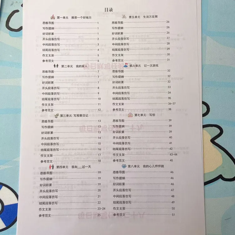 2025秋季新版四年级上册语文4年级上单元作文训练-答案