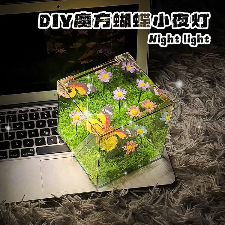 【七夕礼物】绿野仙踪diy手工材料包春日蝴蝶小夜灯送女生节日礼物