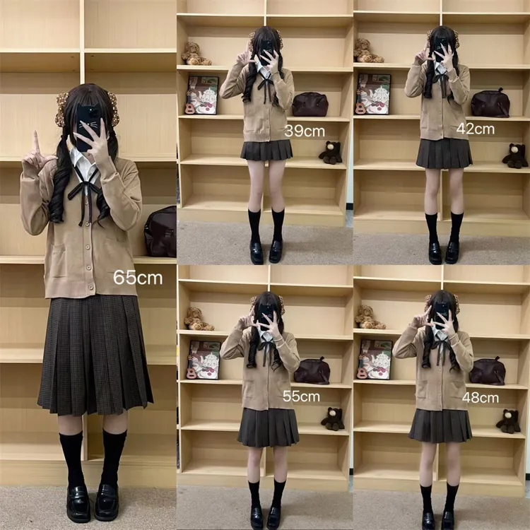 （栗旬）东临社正版原创正统格裙jk制服秋冬棕格学生校供日系百搭