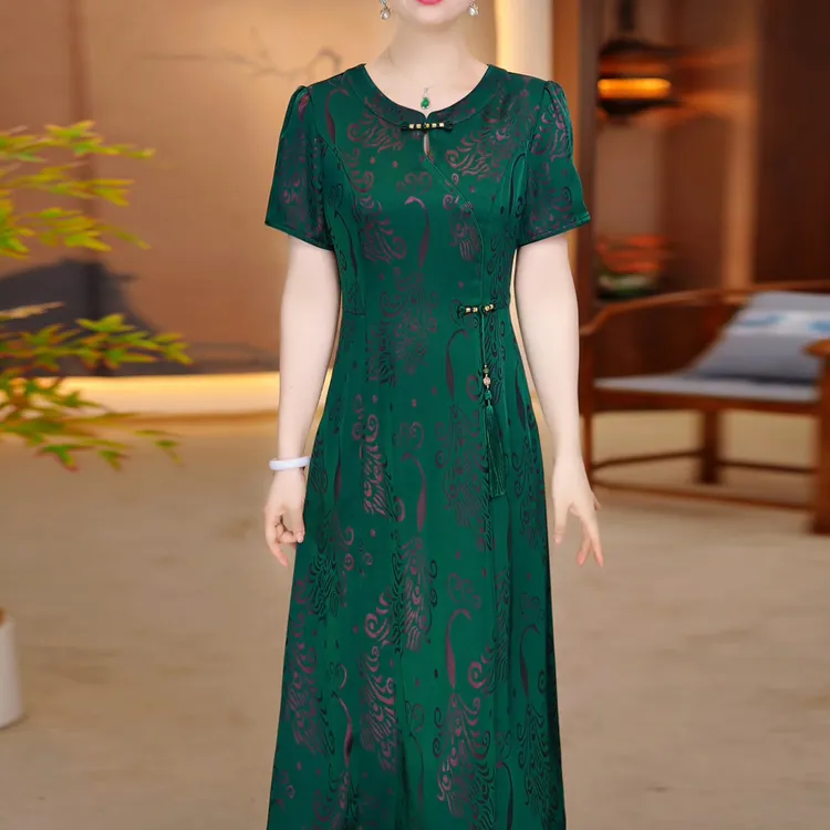 新中式国风改良旗袍连衣裙2025新款女夏季气质妈妈年轻日常高级感