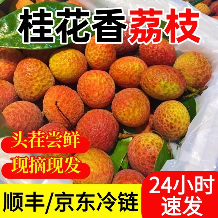 荔枝桂花香新鲜水果海南荔枝现摘现发整箱老树核小正宗产地直发