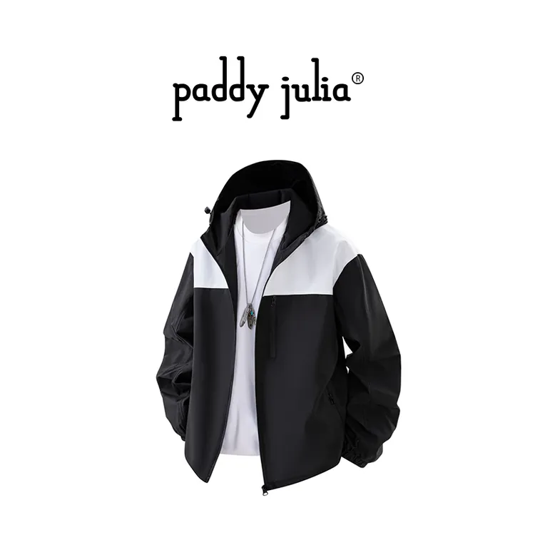  Paddy julia美式高级感长袖夹克男士秋冬季翻领百搭连帽潮流外套
