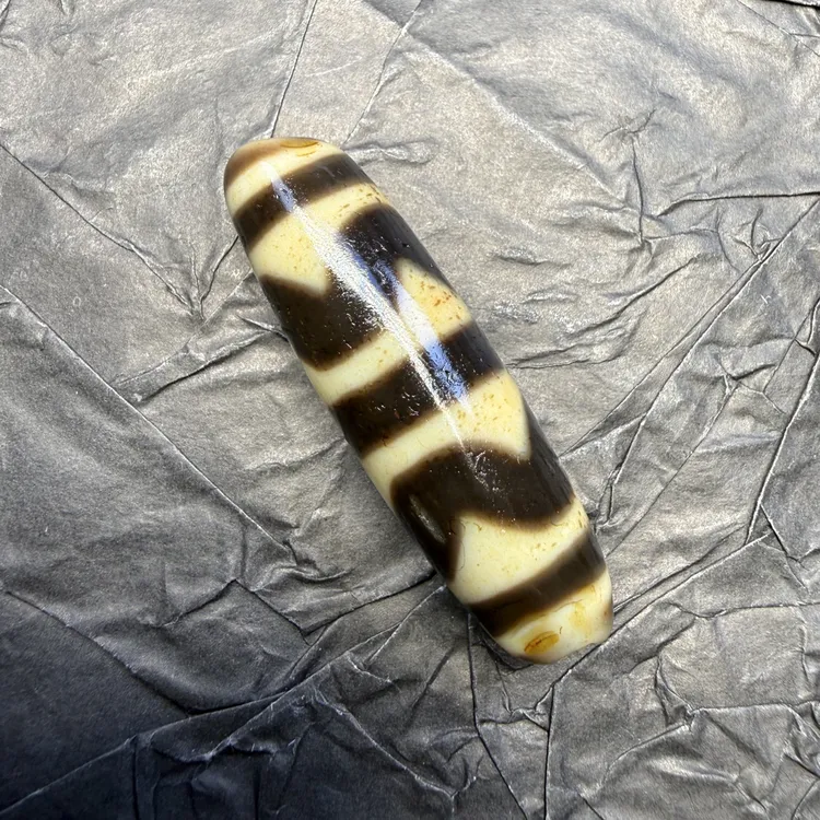 【藏纯珠宝】纯手工39.5mm双牙玛瑙吊坠孤品放漏