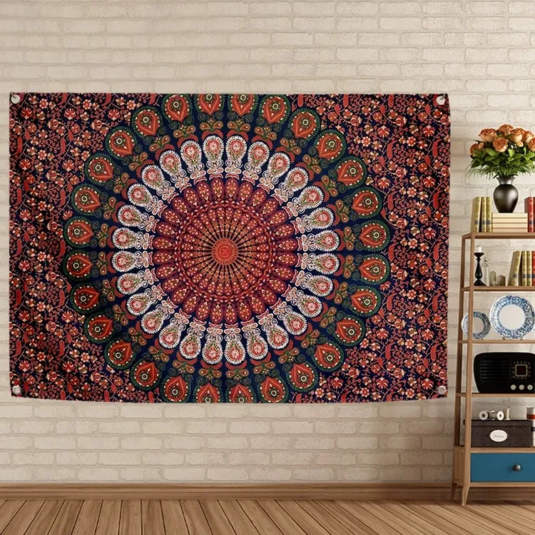 民族风民宿墙上背景布异域花纹餐厅酒吧背景墙布卧室墙面装饰挂布