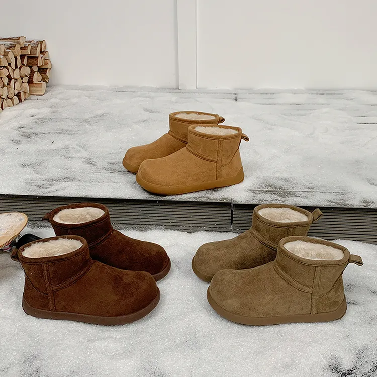 防滑加绒厚底2025保暖新款冬季女鞋子棉鞋面包防水雪地靴女爆款鞋