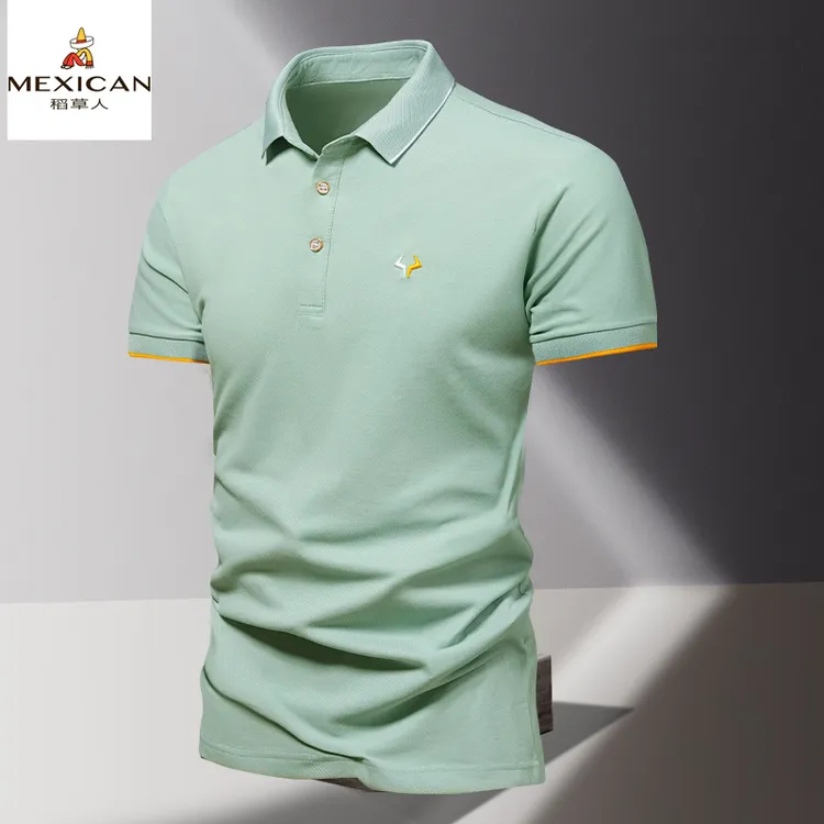 稻草人夏季潮牌高端翻领Po网红polo衫男士高质量polo衫男款