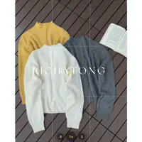atong/阿彤【自由角色】cashmere＋sheep wool半高领开衫毛衣0914-35