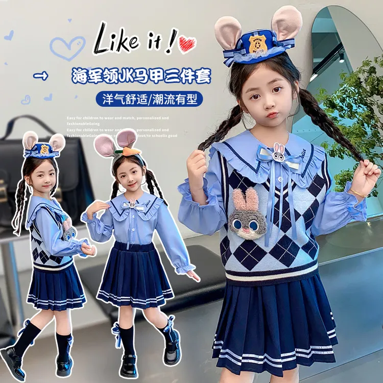 女童秋装2025新款小宝宝中大童韩版洋气儿童装百搭潮休闲女孩秋季